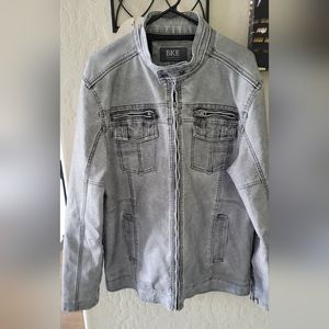 Buckle bke faux leather jacket